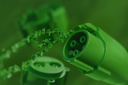 Plastic pellets form a plastic product.